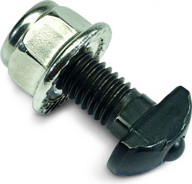 Slot bolt M8 with serrated locking nut