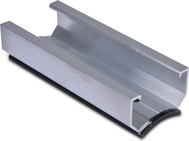 Short rail C33 R39,4 with EPDM 125mm