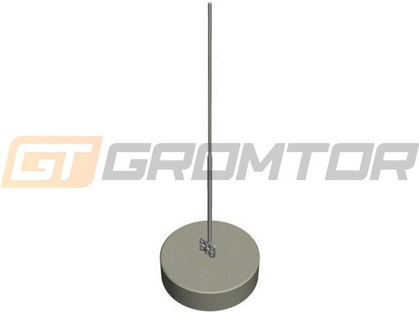 Lightning protection interception mast on concrete