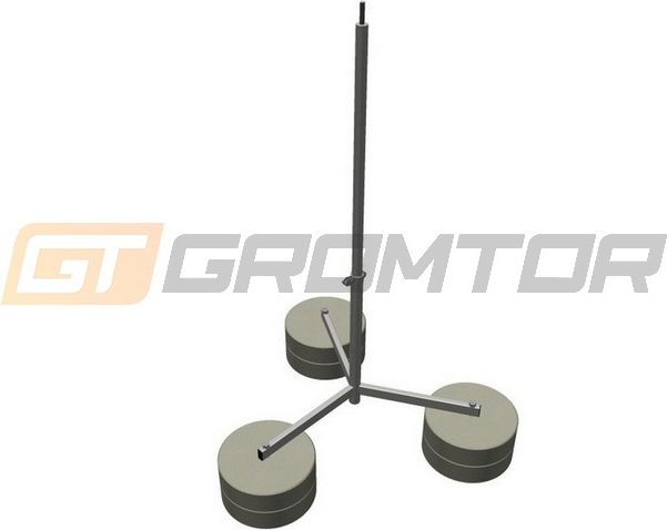 Interception mast on tripod with concrete stands H