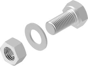 SMM8x16F - Hexagonal head screw in hot-dip galvani