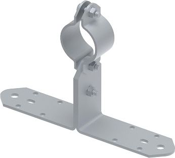 Inox mast holder D-40mm on a stand StZn