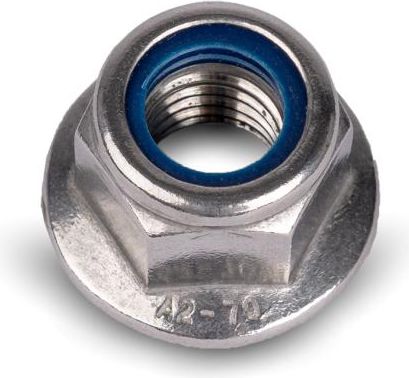 Serrated self-locking flange nut, M12