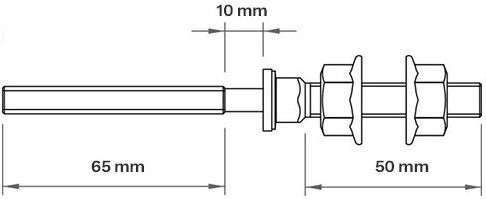 Stock screw set (for steel) 8,0-M10 140