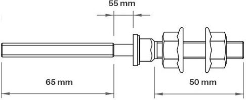 Stock screw set (for steel) 8,0-M10 185