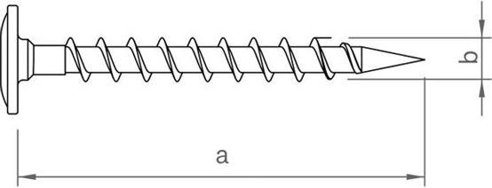 Roof hook mounting screw 6x150
