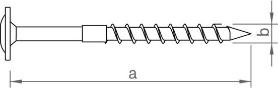 Roof hook mounting screw 8x100