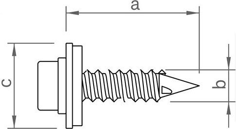 Trapez. mounting screw cl 6.0x25 E16