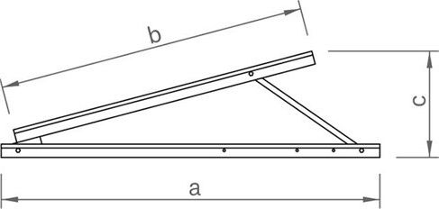 Elevation triangle rack 15/20/25/30°1300