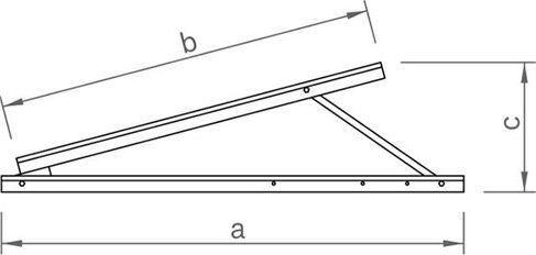 Elevation triangle rack 15/20/25/30°1500