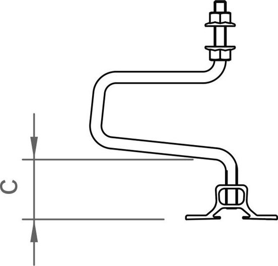 Flex roof hook set 18 M10