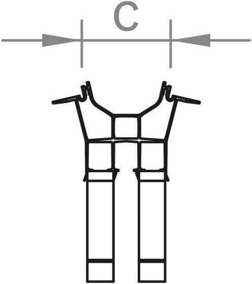 Module support set 13° 150-30 e/w double