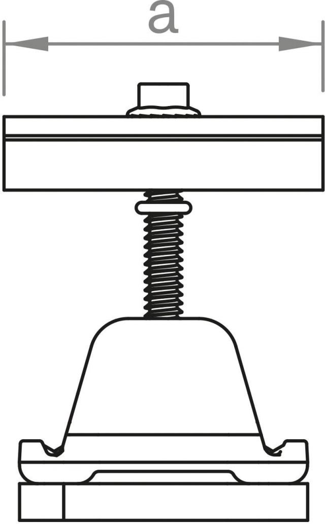 Middle clamp 30-42 Set C BLACK