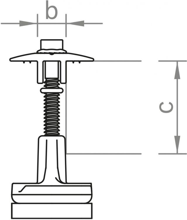 Middle clamp 30-42 Set C BLACK