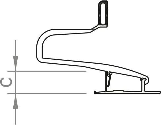 Roof hook set ZD 30 N35 horizontal