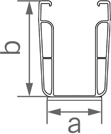 Short rail C71 with EPDM 200 mm