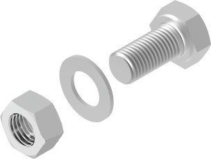 SMM10x70F - Hexagonal head screw in hot-dip galvan
