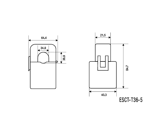 ESCT-T36 Split-core Current Transformer 400/5A, 