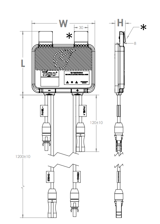 TIGO TS4-A-O, 700W, 1500V TÜV, Ic: 15A 