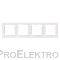 Sedna - horizontal 4-gang frame - cream