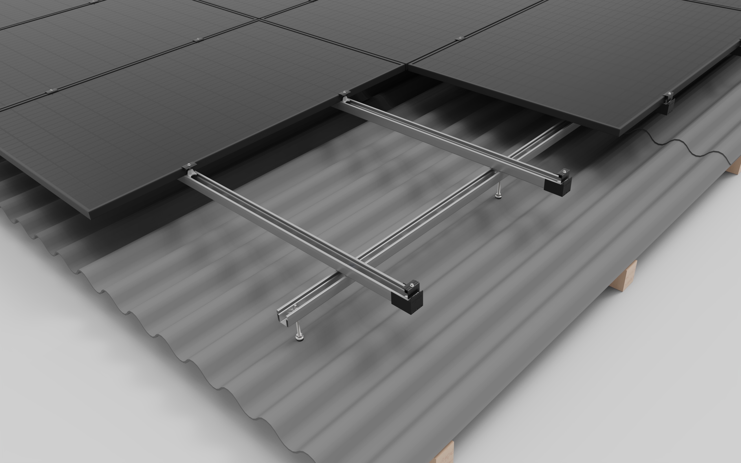 Corrugated and sandwich roof clamping