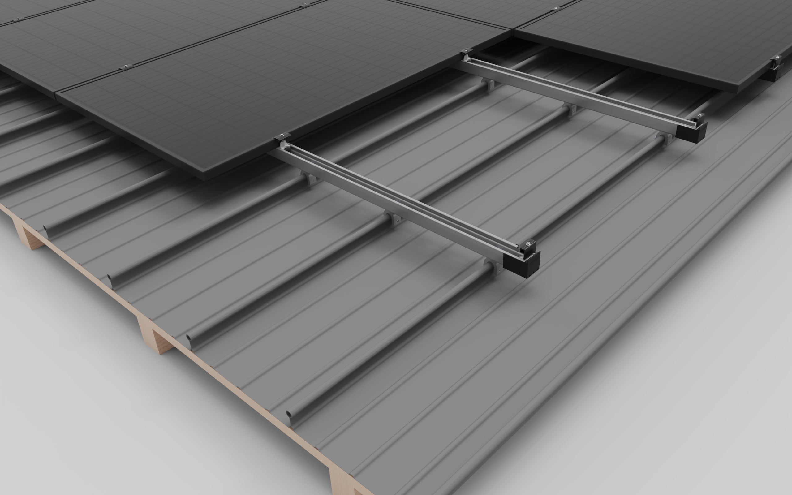 Seamed metal roof clamping