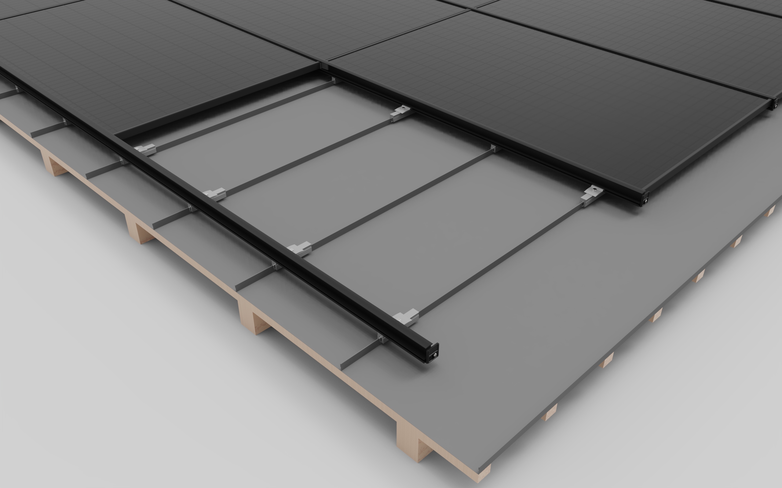 Seamed metal roof insertion