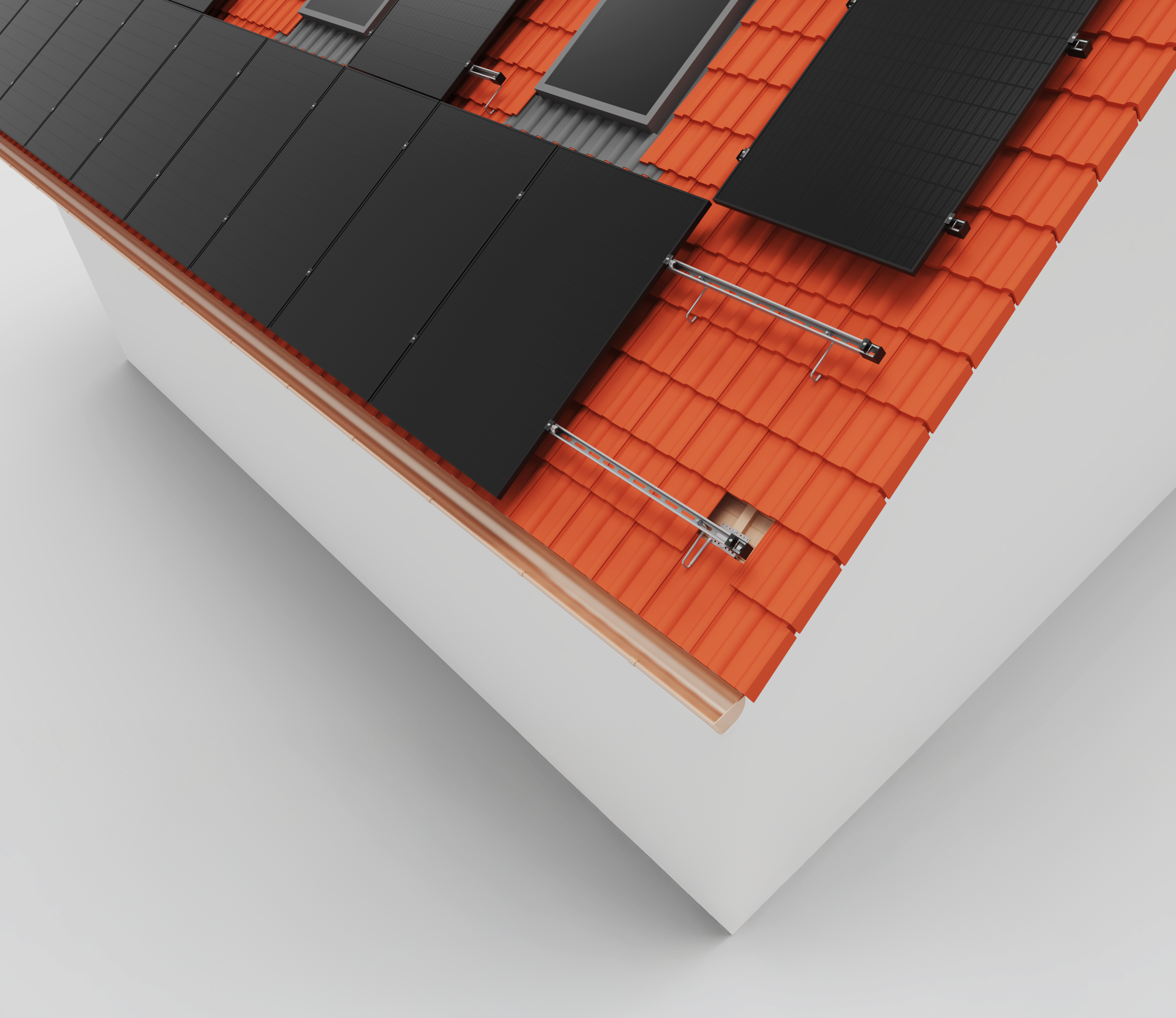 Tile roof top-fix clamping