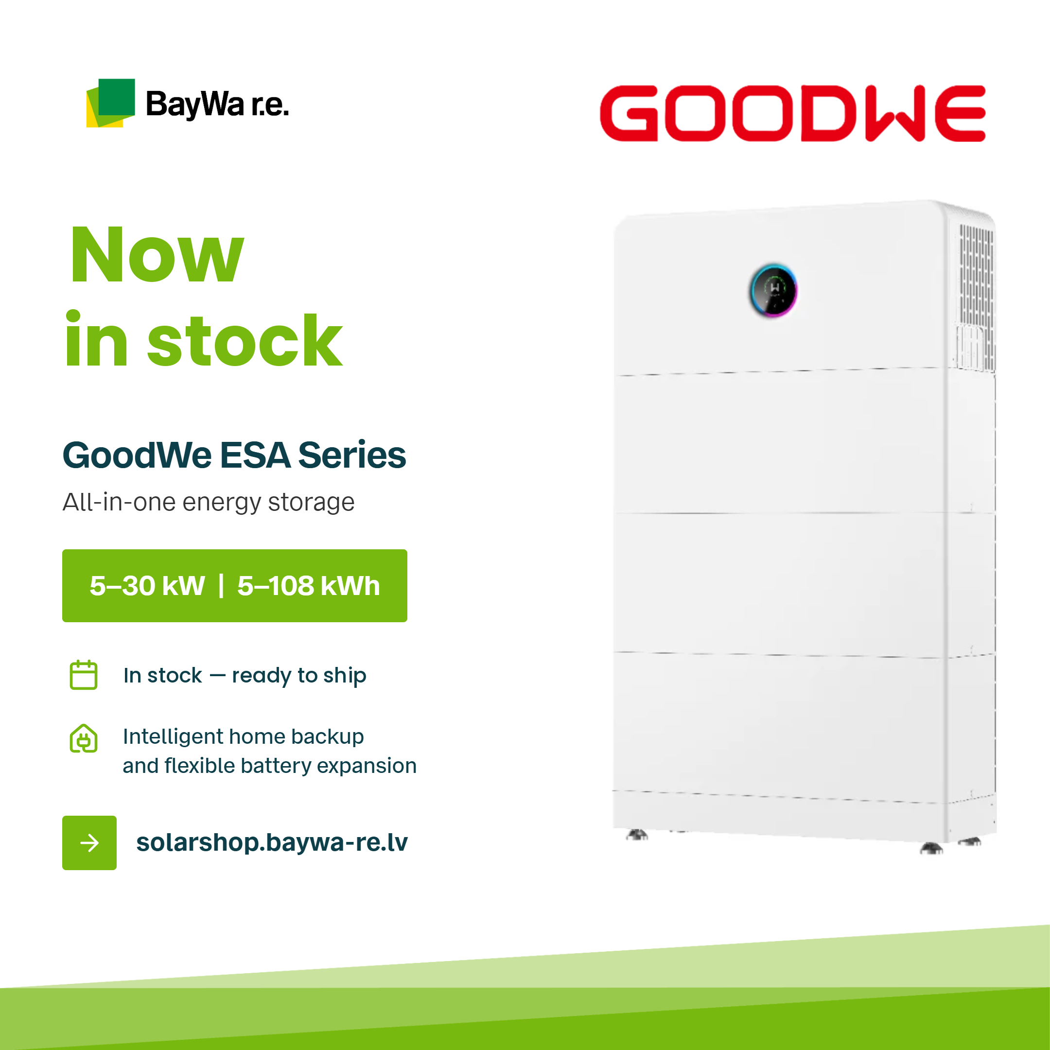 GoodWe ESA and ET G2 in stock