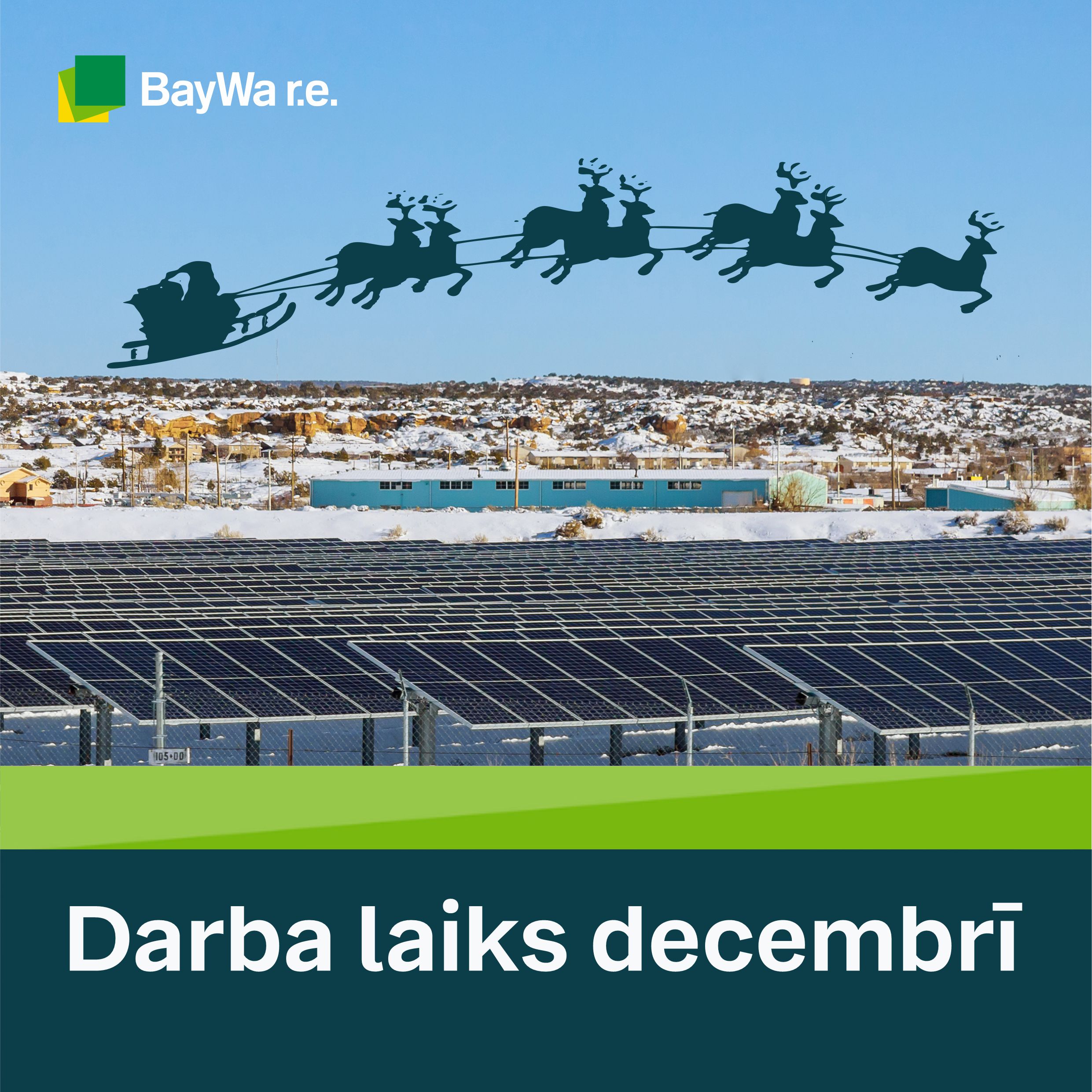 BayWa r.e. Solar Systems SIA darba grafiks decembra svētku periodā