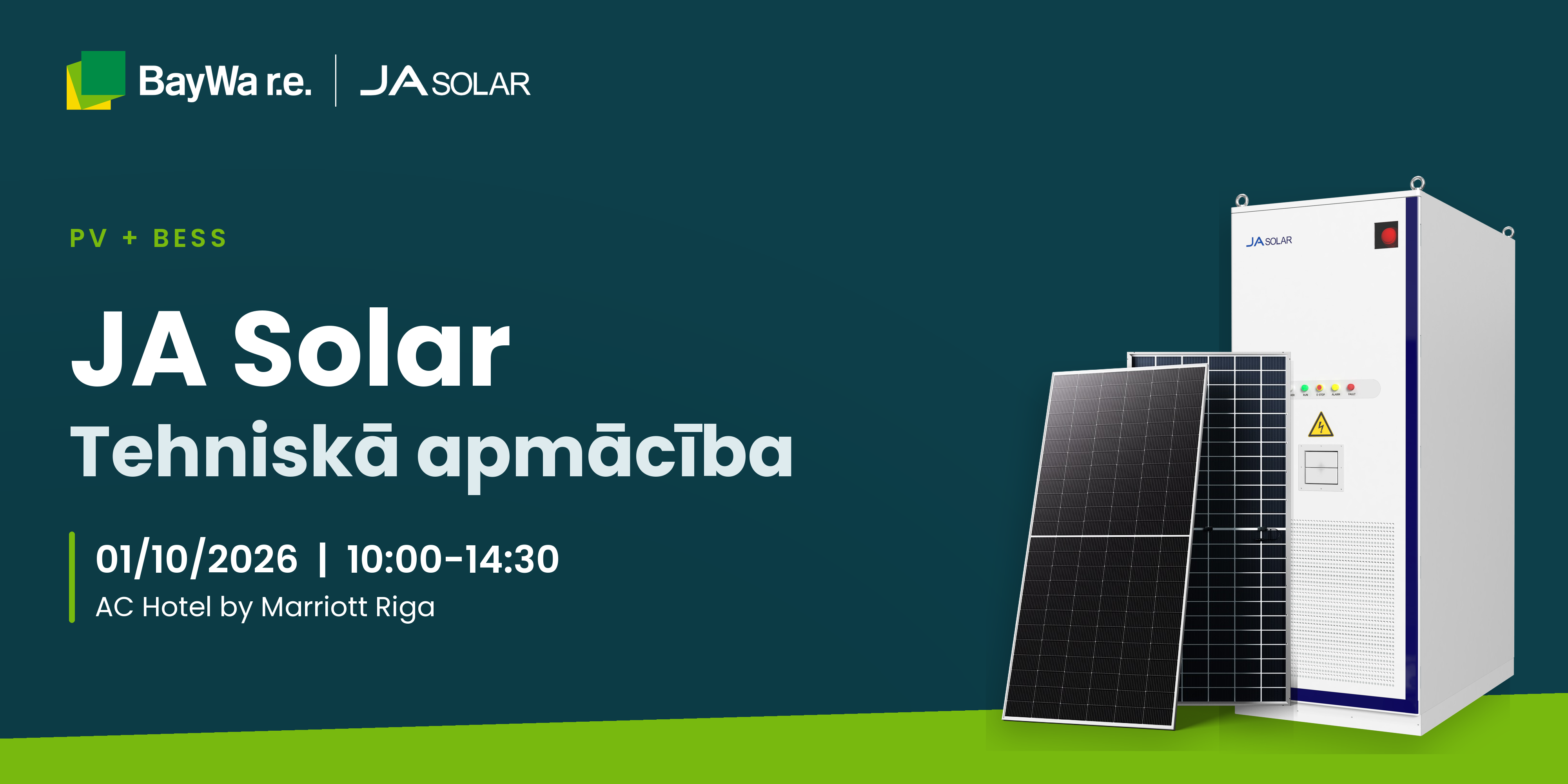 JA Solar Technical Training in Riga | PV modules and energy storage