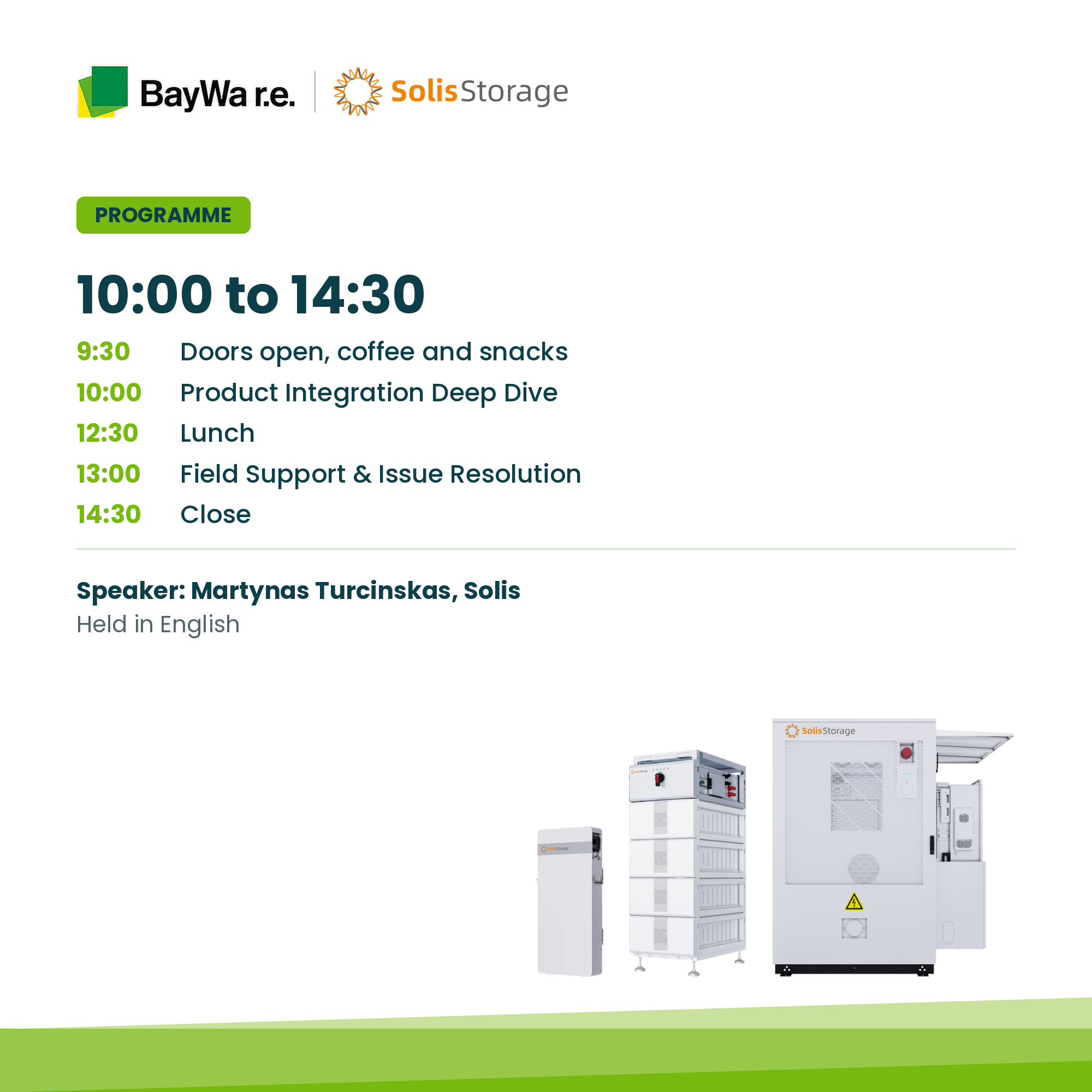Solis technical training comes to all three Baltic capitals in September