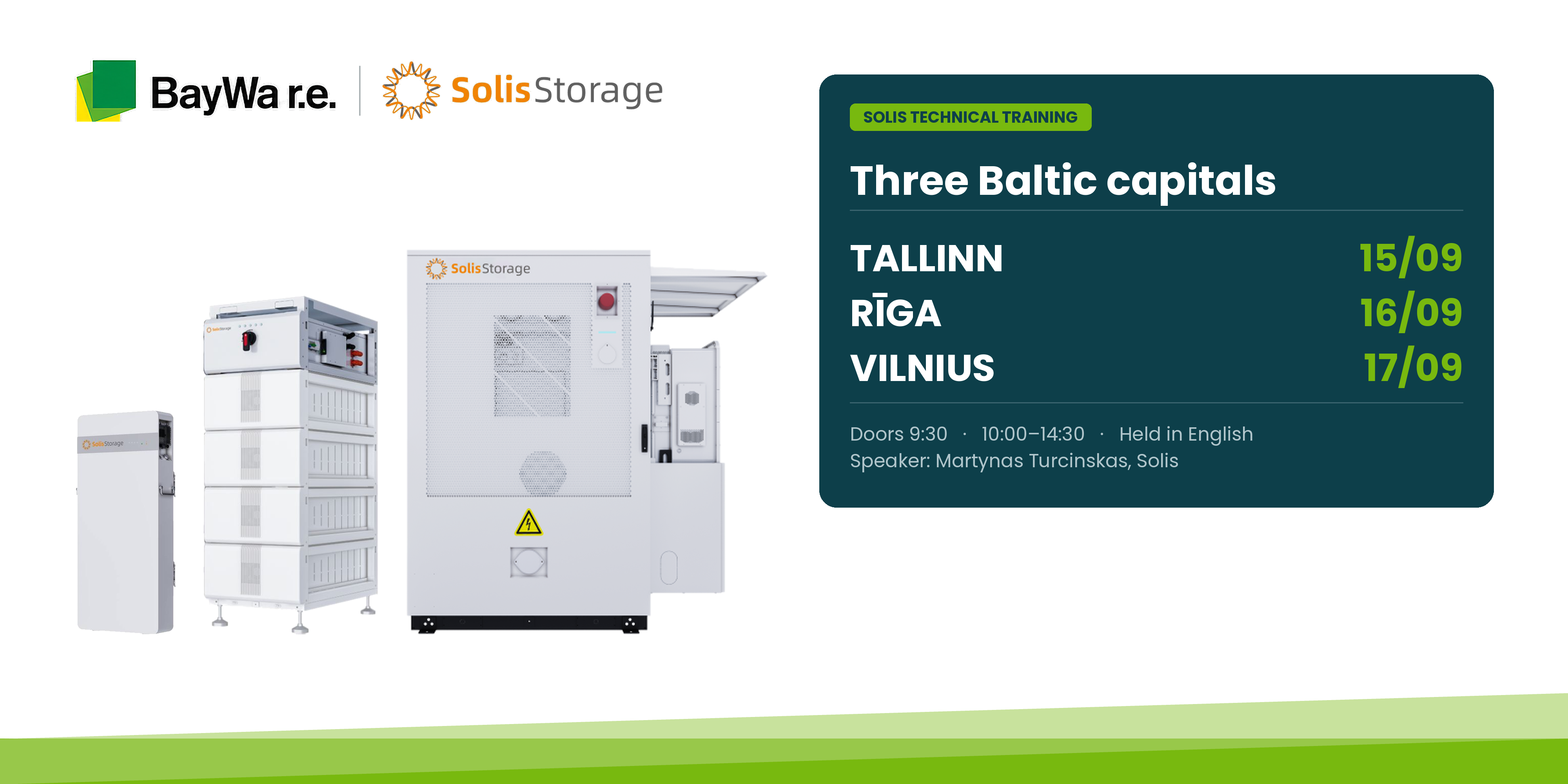 Solis technical training in Tallinn, Rīga and Vilnius