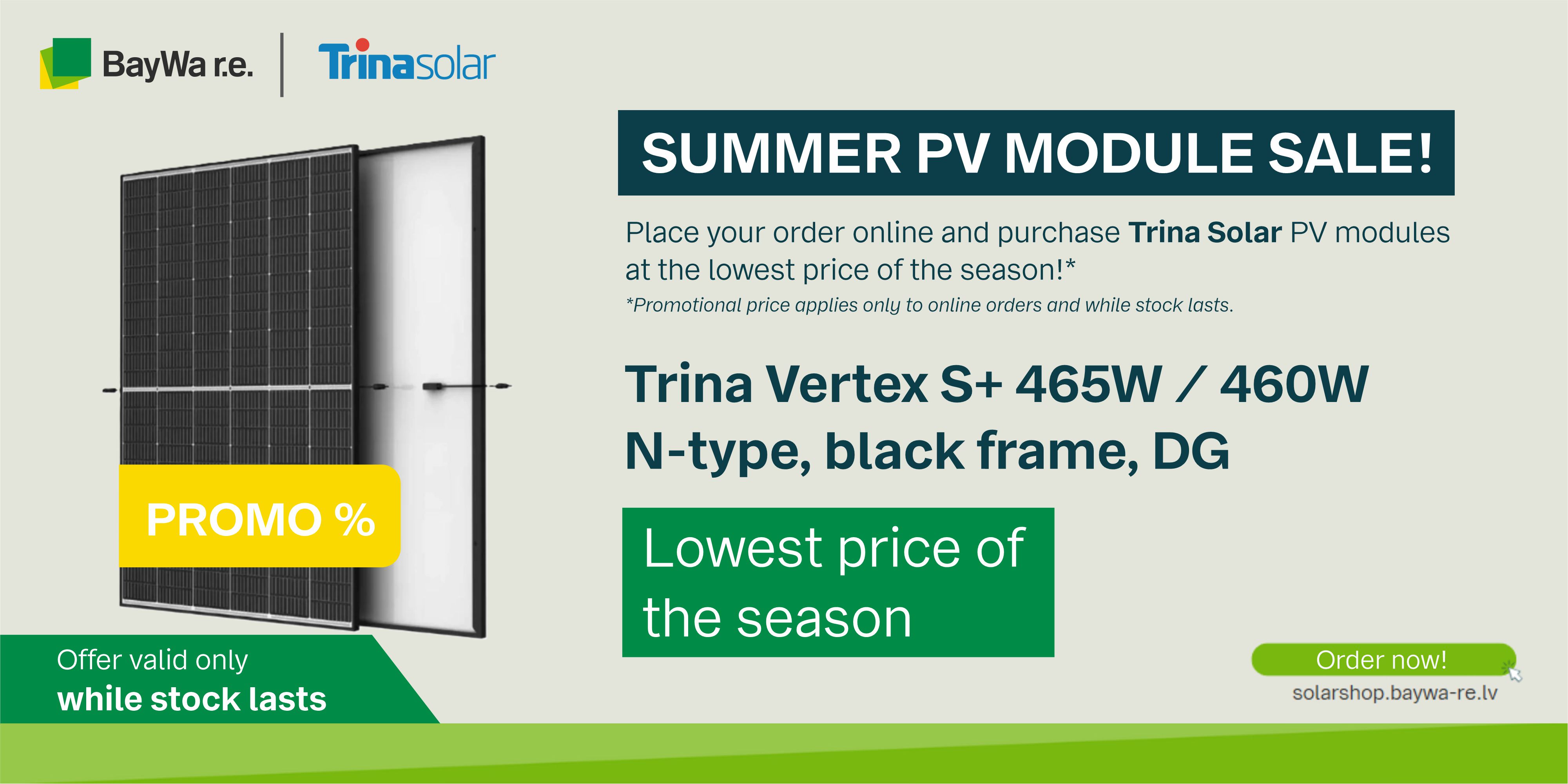 Summer PV Module Promo: Trina Vertex S+  EN