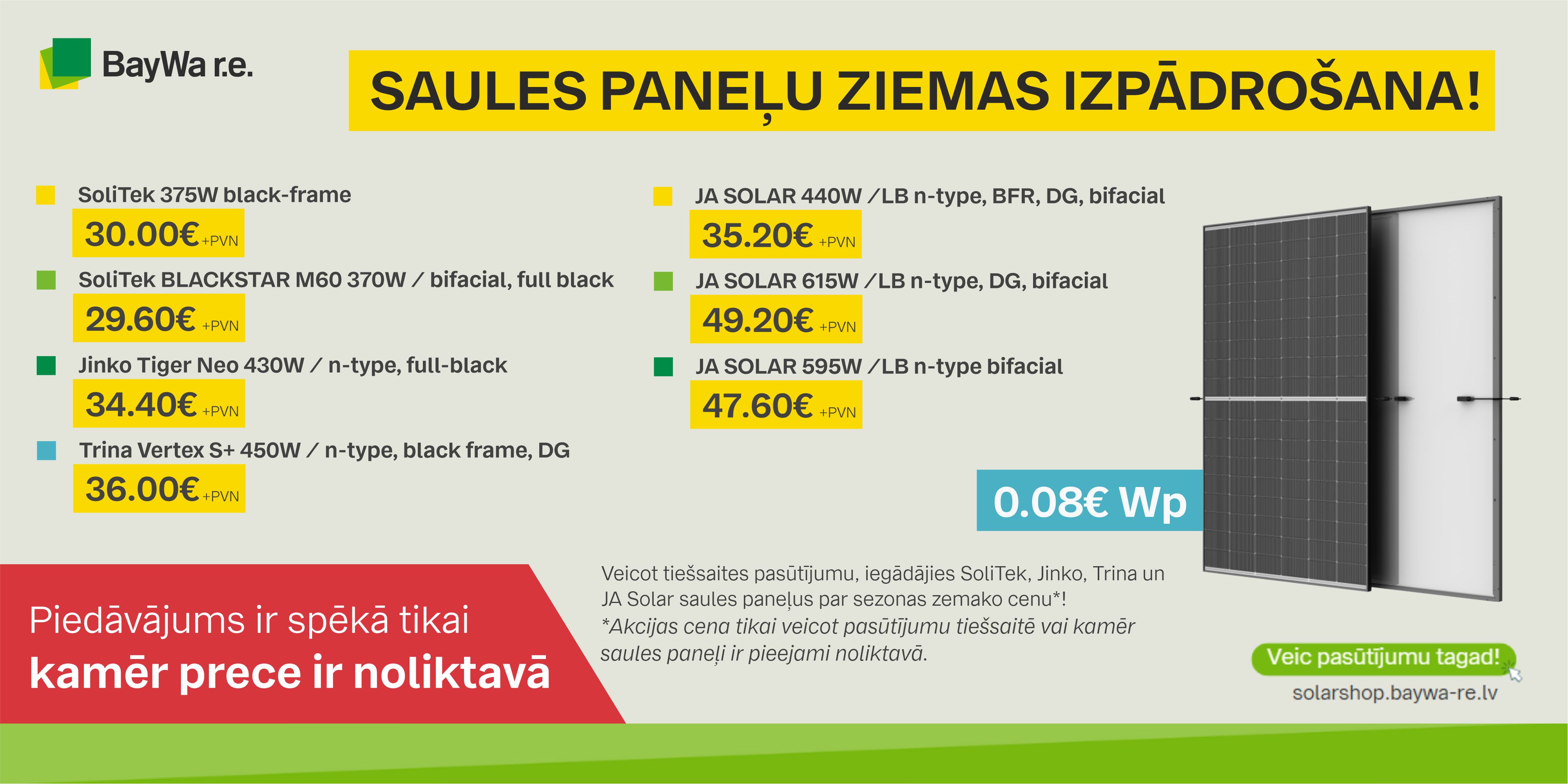 Winter PV module sale 0.08Wp