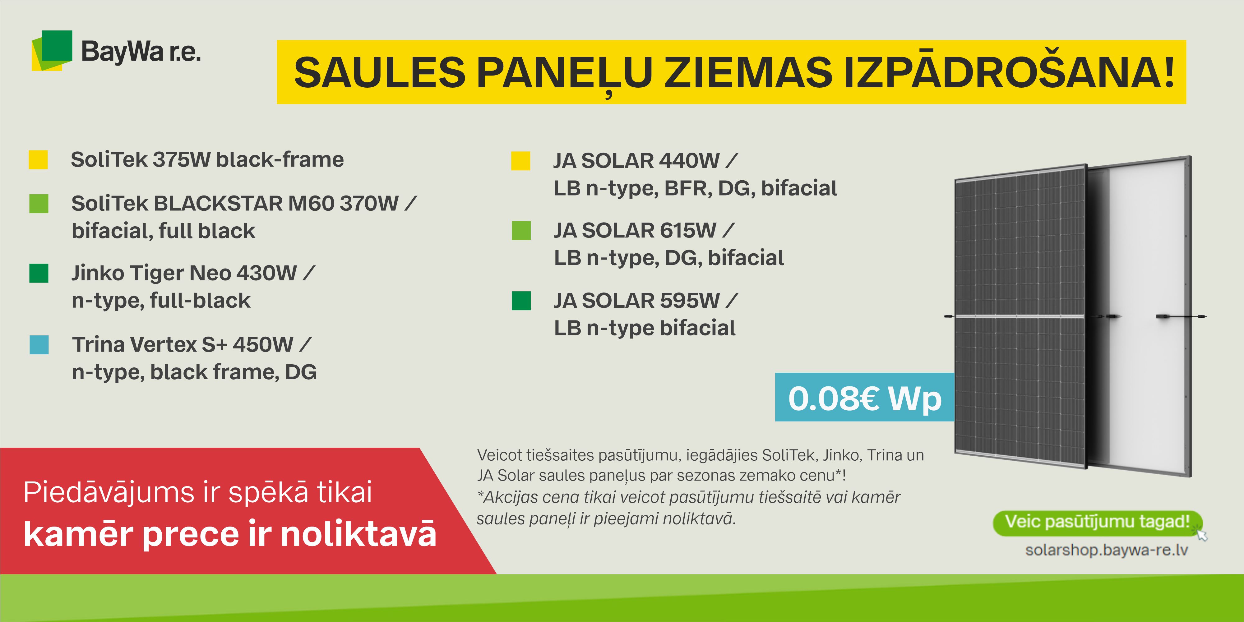 Winter PV module sale 0.08Wp