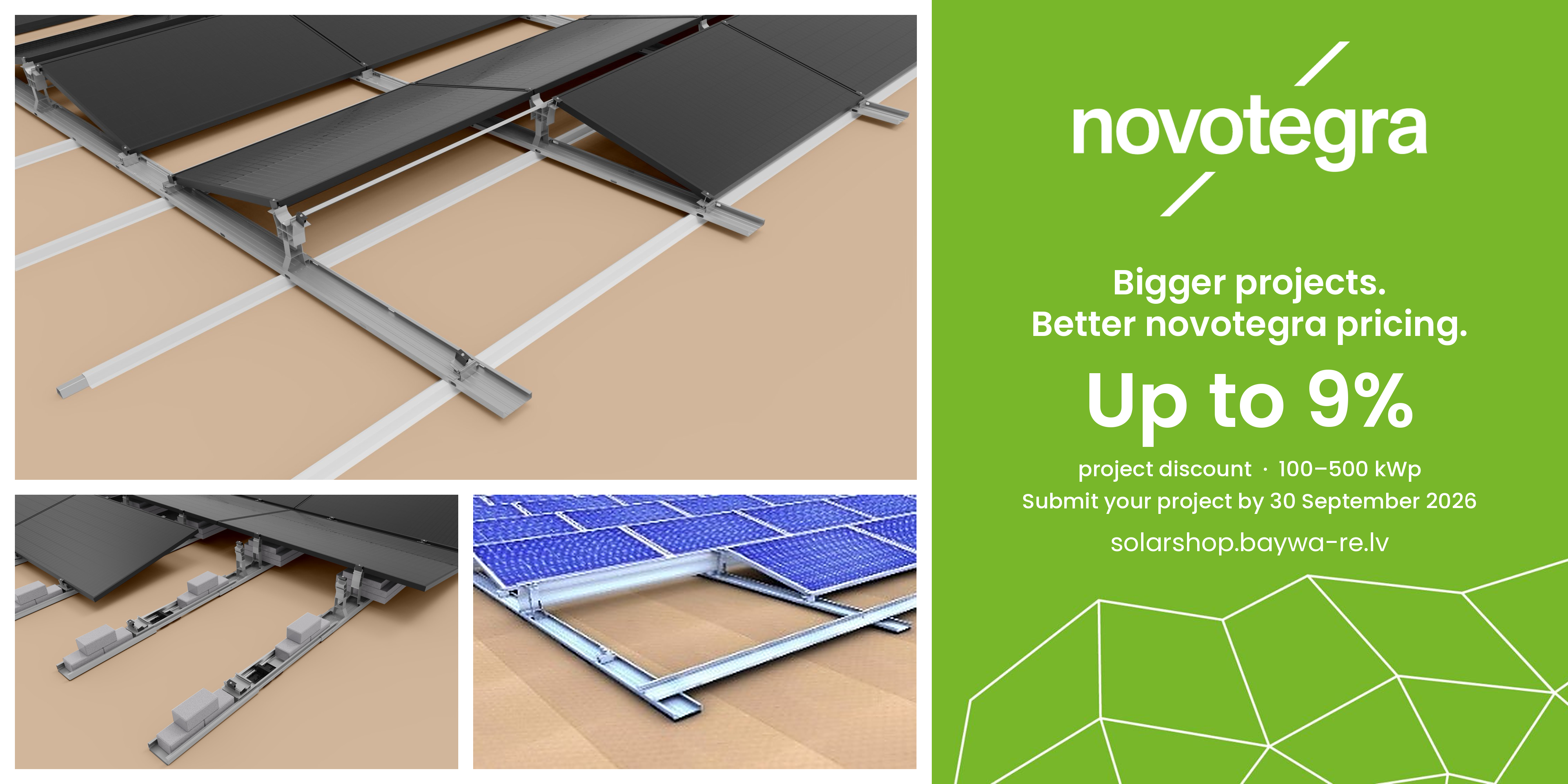 Q3 project pricing: up to 9% off novotegra flat-roof systems