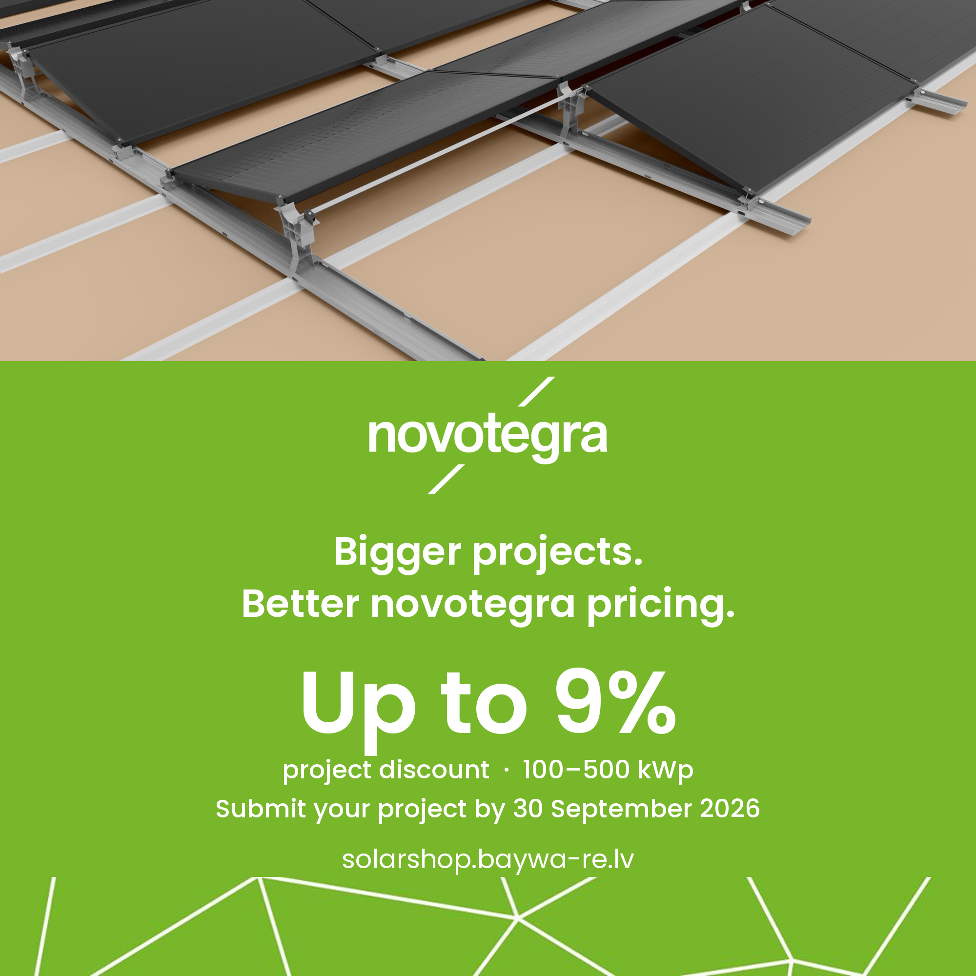 Q3 project pricing: up to 9% off novotegra flat-roof systems